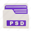 psd, file, folder, archive, document, storage, extension, data, format 
