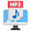 file, mp3, music, note, musical, files, folders, extension 