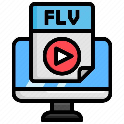 File, flv, files, folders, music, multimedia, format icon - Download on Iconfinder