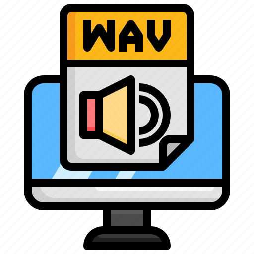 File, wav, music, multimedia, mav, extension, format icon - Download on Iconfinder