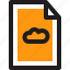 cloud, document, file, folder 