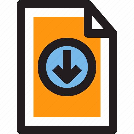 Arrow, document, down, file, folder icon - Download on Iconfinder