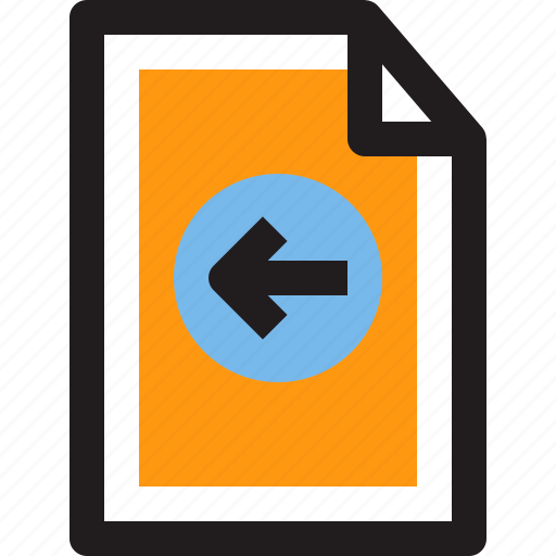 Arrow, document, file, folder, left icon - Download on Iconfinder