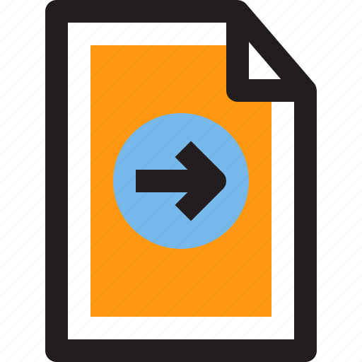 Arrow, document, file, folder, right icon - Download on Iconfinder