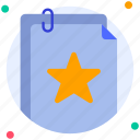 favorite, bookmark, star, clip, file, document, business, office