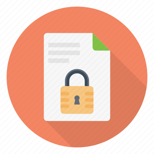Document, file, lock, private, secure icon - Download on Iconfinder