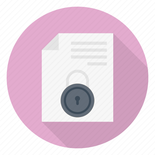 Document, file, lock, private, secure icon - Download on Iconfinder