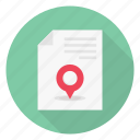 document, file, location, map, paper