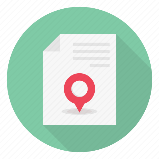 Document, file, location, map, paper icon - Download on Iconfinder