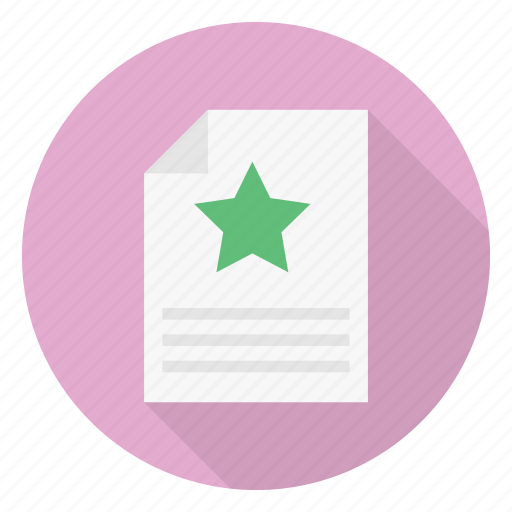Document, favorite, file, sheet, starred icon - Download on Iconfinder