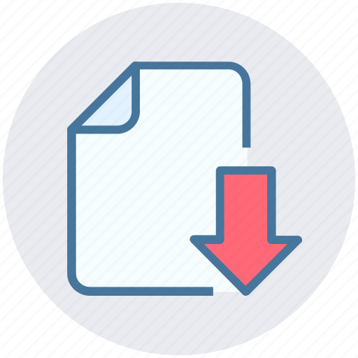 Arrow, down, download, file, move icon - Download on Iconfinder
