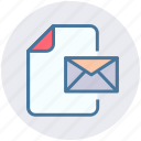 document, envelope, file, letter, mail, paper