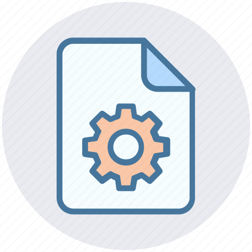Document, file, gear, setting, setup, system icon - Download on Iconfinder