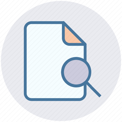 Document, file, magnifier, search, searching icon - Download on Iconfinder