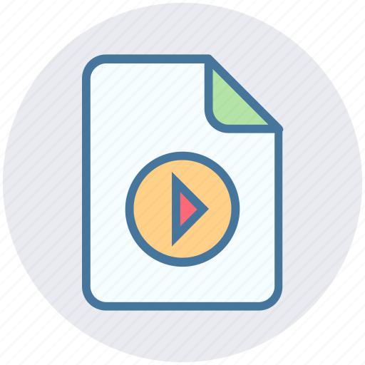 Audio, document, file, media, movie, play icon - Download on Iconfinder