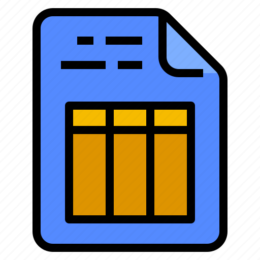 Document, excel, file, spreadsheet, xls icon - Download on Iconfinder