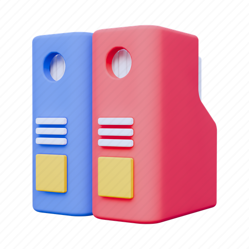 File binder, file folder, document-folder, folder, file, document, storage 3D illustration - Download on Iconfinder