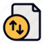 file, transfer, and, folder, share, document, arrow 