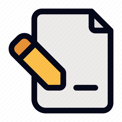 File, edit, modify, contract, pencil, write, pen icon - Download on Iconfinder