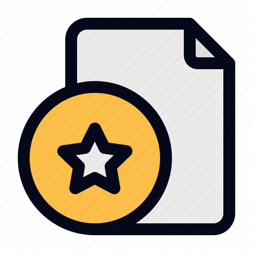 File, favourite, rate, update, star, document, bookmark icon - Download on Iconfinder