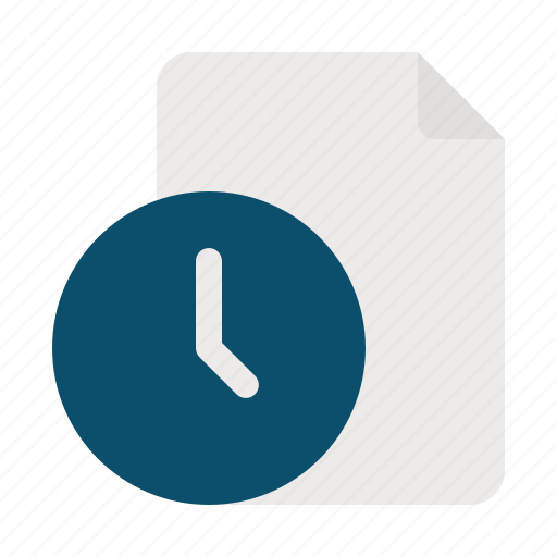 File, history, pending, waiting, document, time, clock icon - Download on Iconfinder