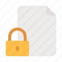 file, padlock, encryption, encrypted, data, and, folder, document