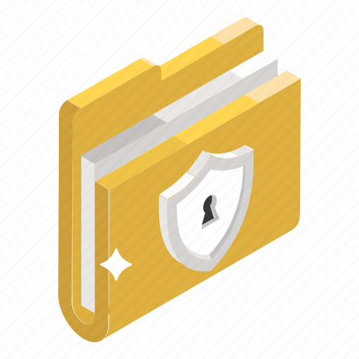 Data protection, folder security, lock folder, protected folder, secure file icon - Download on Iconfinder