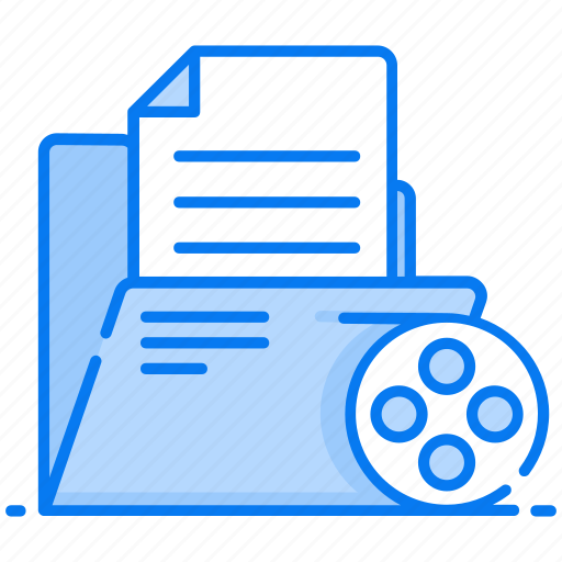 Data folder, file, film folder, folder, media folder, video folder icon - Download on Iconfinder