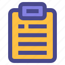 clipboard, checklist, list, business, report