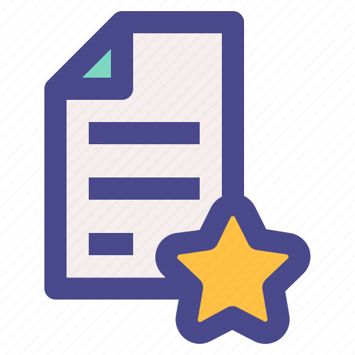 Favorite, file, star, document, business icon - Download on Iconfinder