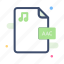 audio file, document, file extension, file format, file type 