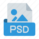 psd, extension, document, type, photoshop, photoshop document, picture
