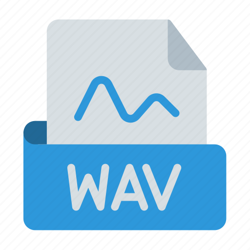 Wav, extension, format, audio, multimedia, waveform audio icon - Download on Iconfinder