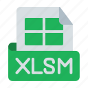 xlsm, extension, document, xls, spreadsheet, worksheet, macro