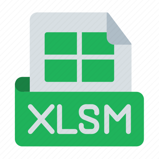 Xlsm, extension, document, xls, spreadsheet, worksheet, macro icon - Download on Iconfinder