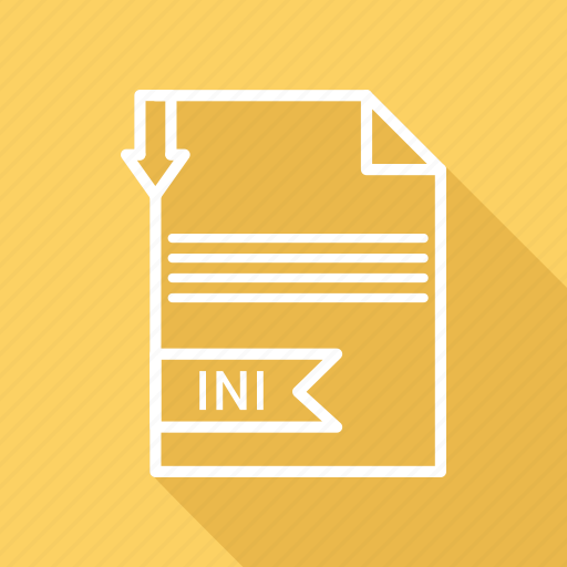 Document, extension, file, folder, format, ini, paper icon - Download on Iconfinder