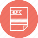 document, extension, file, format, hlp, type