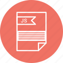 document, extension, file, format, js, type