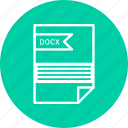 document, docx, extension, file, type