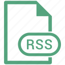 extension, file, file format, rss