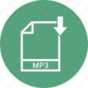 document, file, format, mp3, type