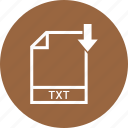 document, file, format, txt, type