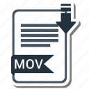 document, extension, folder, mov, paper