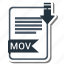 document, extension, folder, mov, paper 