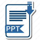 document, extension, folder, paper, ppt