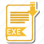 document, exe, extension, folder, paper 