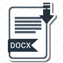 document, docx, extension, file, format