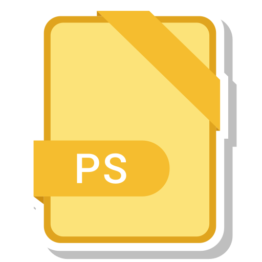 Document, extension, format, paper, ps icon - Free download