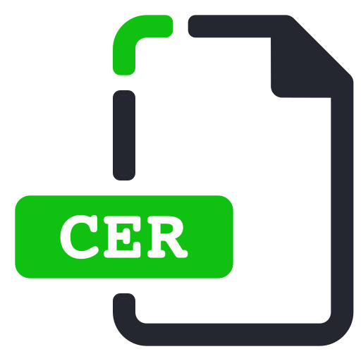Cer, extension, file, internet icon - Free download