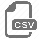 csv, document, extension, file, format, spreadsheet, table